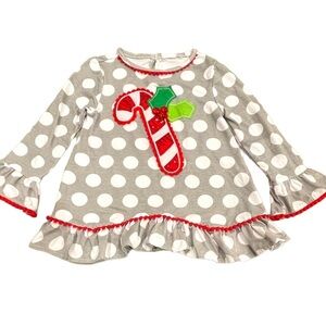 Rare Editions Size 4T Sequind Candy CaneTunic/Dress